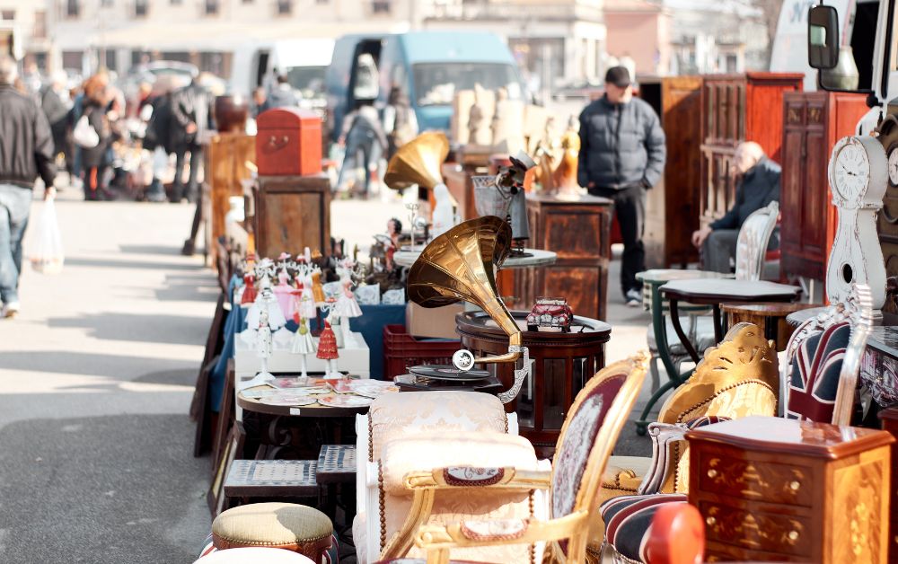 Rollbrett auf dem Flohmarkt