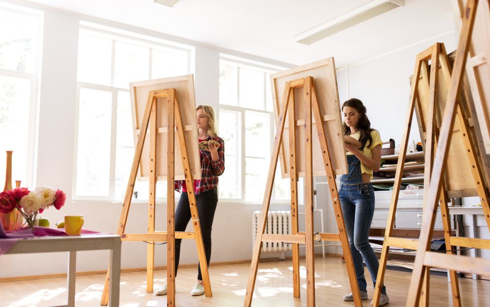 Rollbrett in der Kunstschule